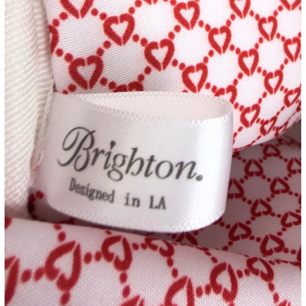 Brighton Love Scripted Canvas Crossbody Camera Bag Heart Striped Sporty Travel - Picture 8 of 9